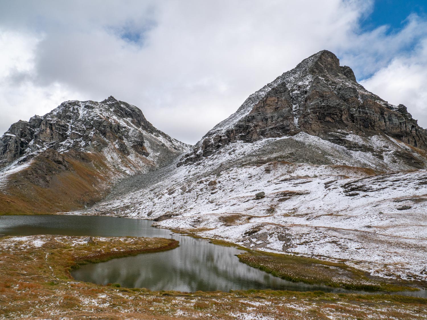 Val d’Ayas, prima neve al Lago Perrin