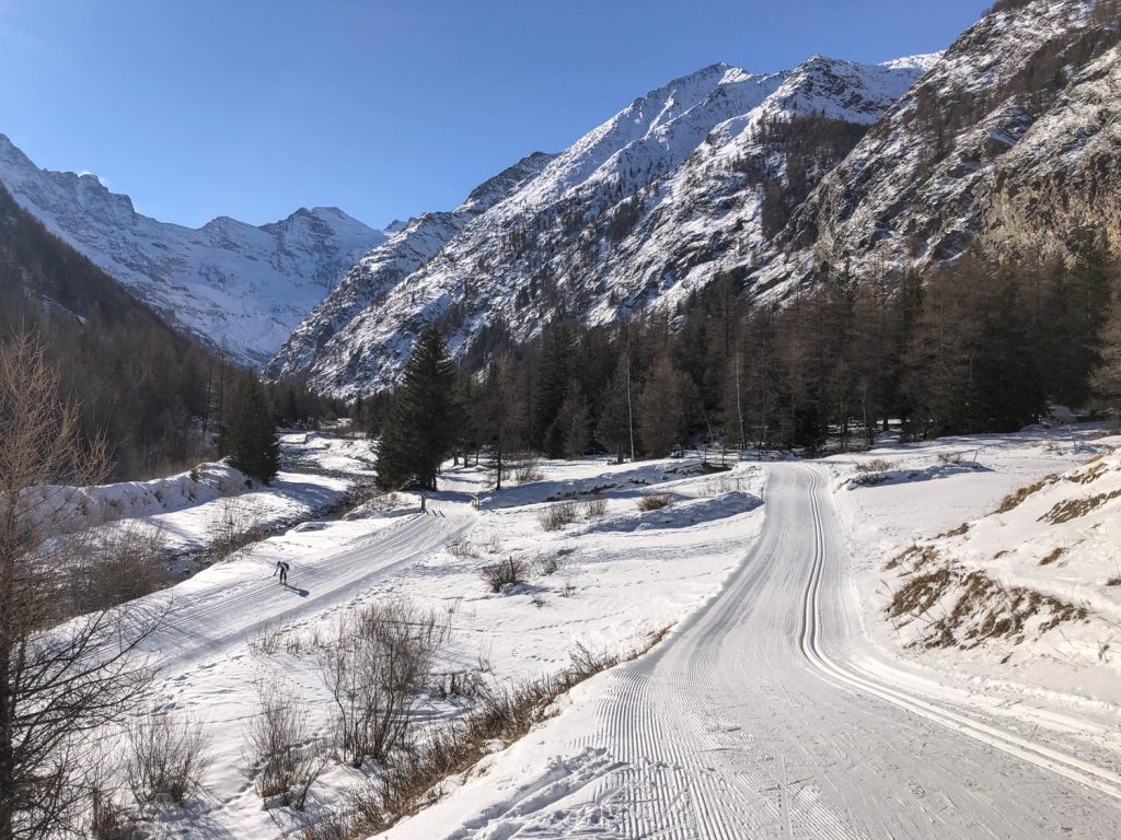 Valle d'Aosta, pista di fondo in Valnonteydi fondo