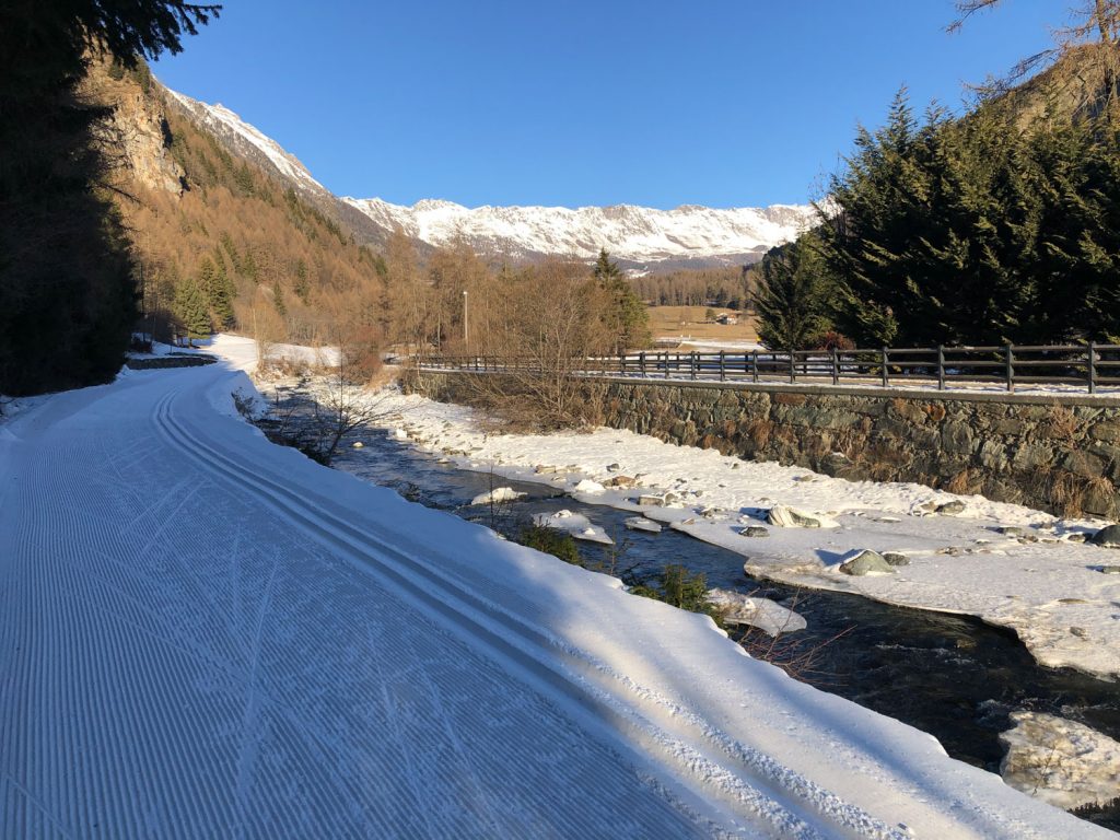 Valle d'Aosta, pista da fondo Brusson